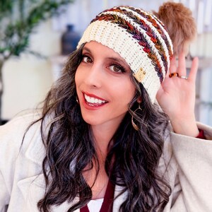 CROCHET PATTERN + VIDEO Wheat Stitch™ Crochet Beanie Pattern | Puff Stitch Hat Pdf Easy Crochet Hat Tutorial in 8 Sizes + Gift Tag Printable image 3