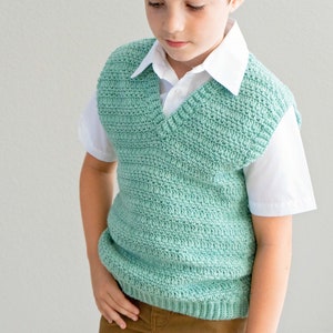 Heatherly Crochet Vest Instant Download PDF Pattern, Child Adult sizes, Crochet Pattern, Video Tutorial image 3