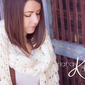 Alamos Scarf Crochet PATTERN, in 2 Size Options, Instant Download image 1