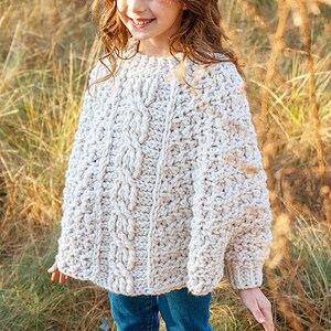 Starlette Cable Crochet Poncho Instant Download PDF Pattern, Child and ...