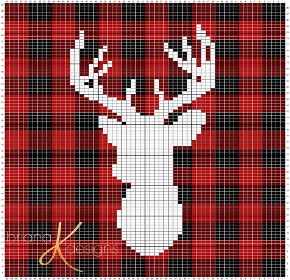 Reindeer Knitting Pattern Chart