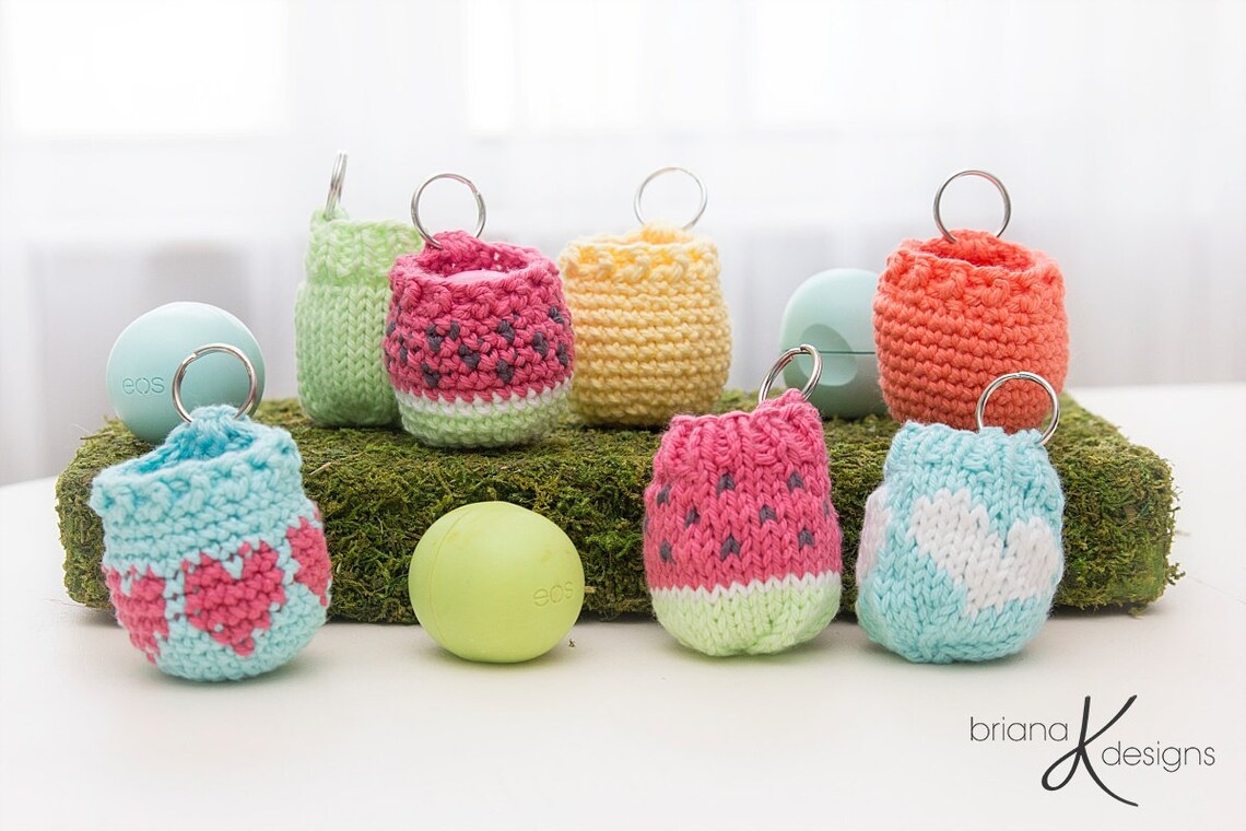 EOS Lip Balm Crochet and Knit Holder Pattern Instant Download Etsy