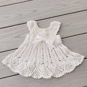 Sophia Heirloom Dress Crochet Pattern, Newborn to 3 months, Baptism, Blessing, Baby Gift, Beautiful Baby Dress image 6