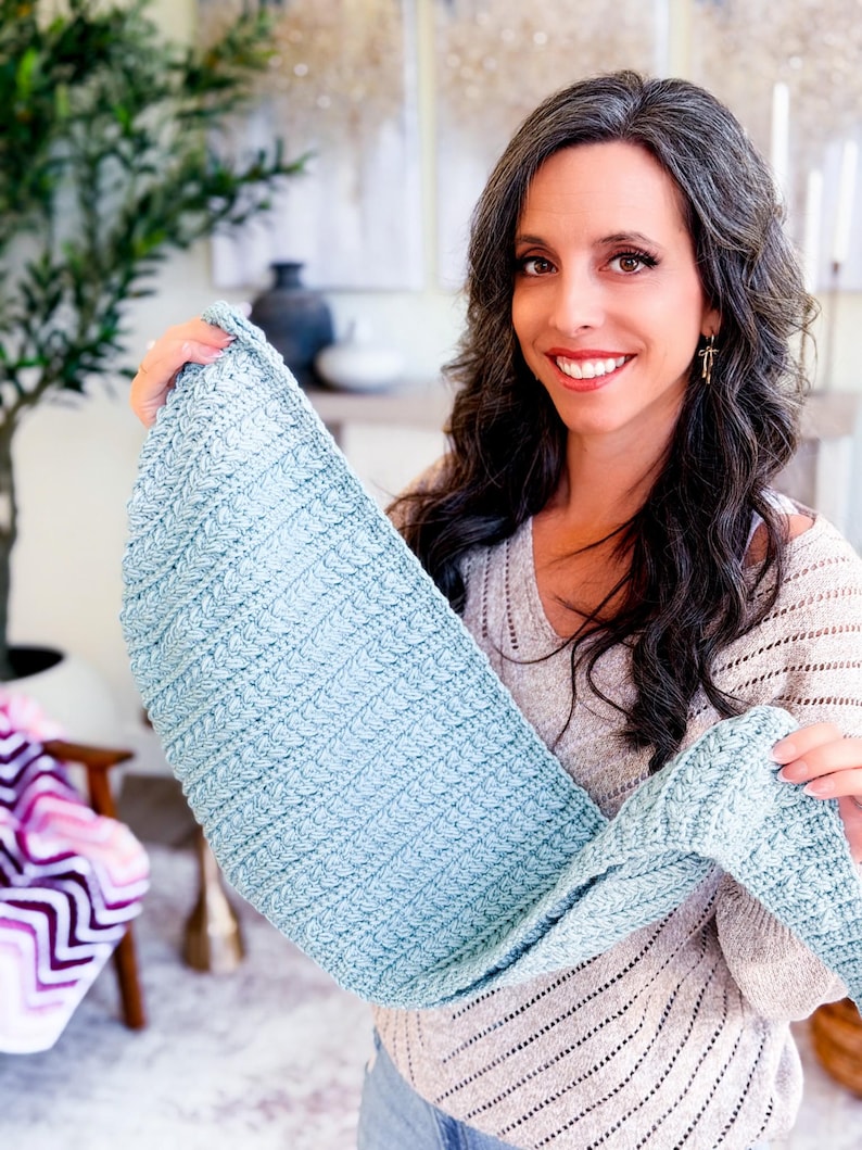 CROCHET PATTERN + VIDEO Wheat Stitch™ Hooded Scarf Crochet Pattern Hood Scarf Pdf Winter Accessory Wrap + Video Tutorial image 18