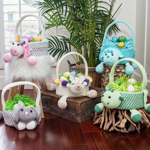 Bunny Easter Basket Crochet PATTERN Instant Download, Toy or Storage Basket, Video Tutorial for the Bunny Basket Included image 8