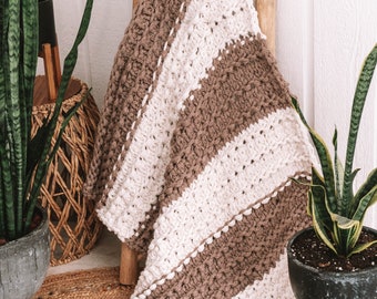 Stockinette Ridge Stitch Chunky Blanket