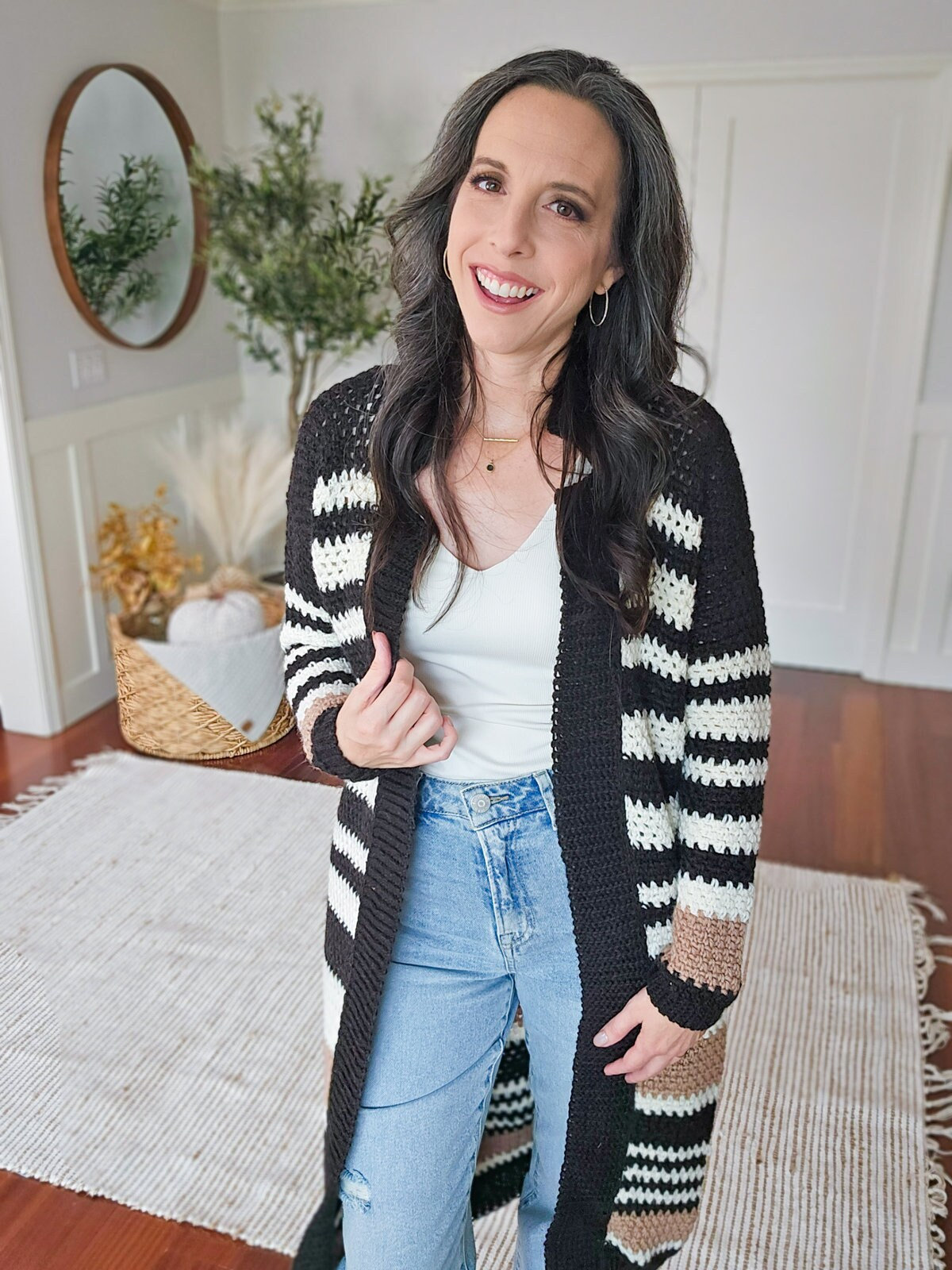 30 Duster Crochet Patterns for Boho Layers, Lace Cardigans, and Statement Coats 18 Striped Shortbread Duster Pattern with Video