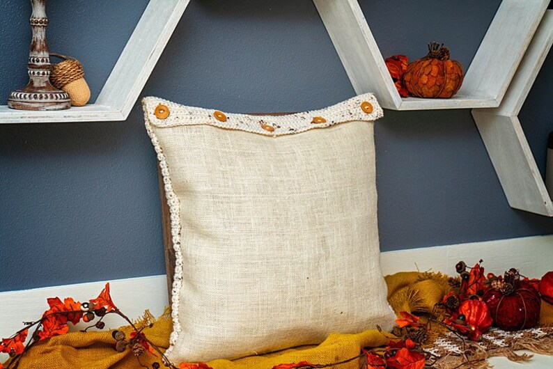 Hello Fall Crochet Pillow Cover Home Decor, Instant Download PDF Pattern, Includes Chart, Holiday Fall Decor Crochet Pattern image 3