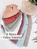 CROCHET PATTERN + VIDEO Top Down Dog Sweater Crochet Pattern – Wheat Stitch™ One Piece Easy Pet Pullover in 8 Sizes – Pdf Digital Download