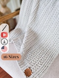 CROCHET PATTERN + VIDEO Cozy Braided Wheat Stitch™ Crochet Blanket Pattern | Worsted Throw Pdf | Beginner-Friendly Afghan | 16 Sizes