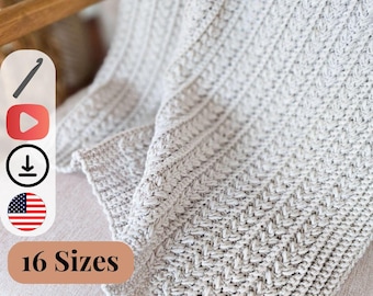 CROCHET PATTERN VIDEO Cozy Braided Wheat Stitch™ Crochet Blanket