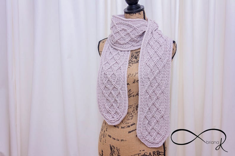 Infinity Scarf with Infinity Crochet An exciting, new, and innovative easy way to create stunning crochet cables Crochet Pattern image 3