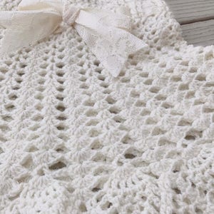 Sophia Heirloom Dress Crochet Pattern, Newborn to 3 months, Baptism, Blessing, Baby Gift, Beautiful Baby Dress image 4