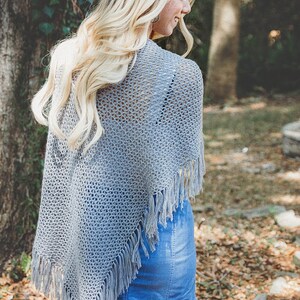 Beginner Lace Crochet Poncho Pattern, Instant Download PDF, Spring & Summer Women's Wrap Wear Fashion image 5