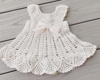 CROCHET PATTERN Sophia Heirloom Dress Crochet Pattern, Newborn to 3 months, Baptism, Blessing, Baby Gift, Beautiful Baby Dress