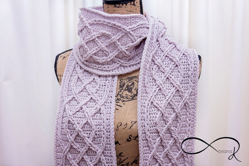 Infinity Scarf with Infinity Crochet An exciting, new, and innovative easy way to create stunning crochet cables Crochet Pattern image 8