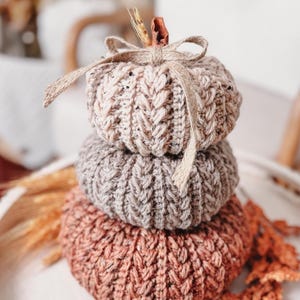 CROCHET PATTERN + VIDEO + App, Wheat Stitch™ Pumpkin, Easy Fall Autumn Home Decor, Thanksgiving Centerpiece, Beginner, Instant Download