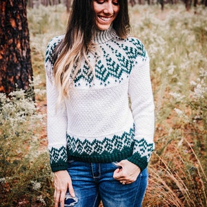 Cozy Fair Isle Crochet Sweater Pattern with Video Tutorial & Charts, XS to 5X Sizes image 10