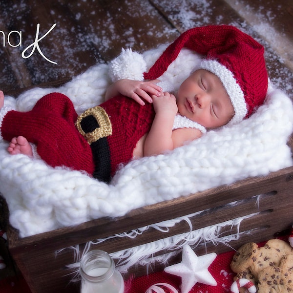 Knitted Santa Hat - Etsy