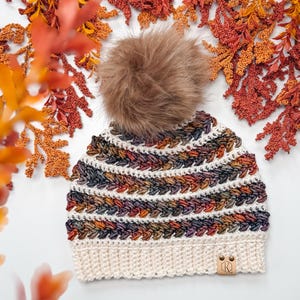 CROCHET PATTERN + VIDEO + App, Wheat Stitch™ Puff Beanie Hat, Newborn to Adult, Textured Cozy Winter, Market Gift Tag, Instant Download