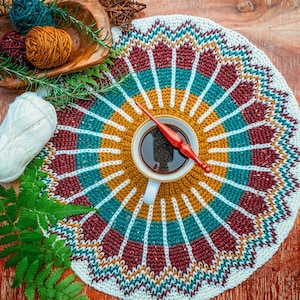 CROCHET PATTERN + VIDEO Traveler Fair Isle Crochet Sweater, xs to 5x sizes, Pullover Crochet Colorwork Pattern, Video Tutorial Incl. image 8