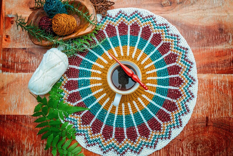 CROCHET PATTERN + VIDEO Traveler Fair Isle Crochet Sweater, xs to 5x sizes, Pullover Crochet Colorwork Pattern, Video Tutorial Incl. image 8