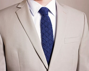 KNIT PATTERN Bradford Knit Pattern Men's Tie, Knit Men's Tie, Necktie - Bradford Design, Men's Business Attire Accessory, Easy to Knit