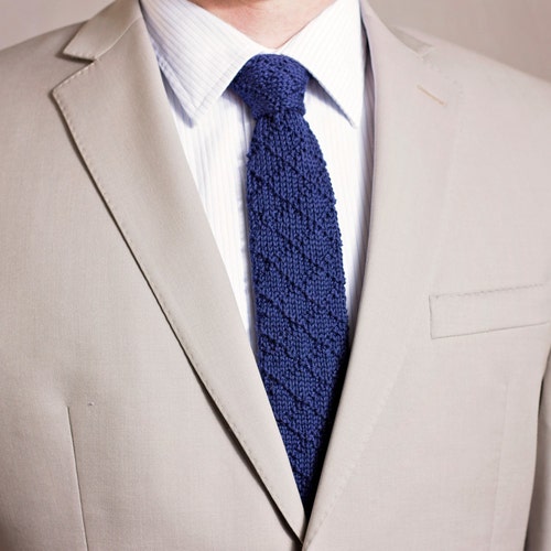 Knit Pattern Men's Tie Instant Download Knit Men's - Etsy