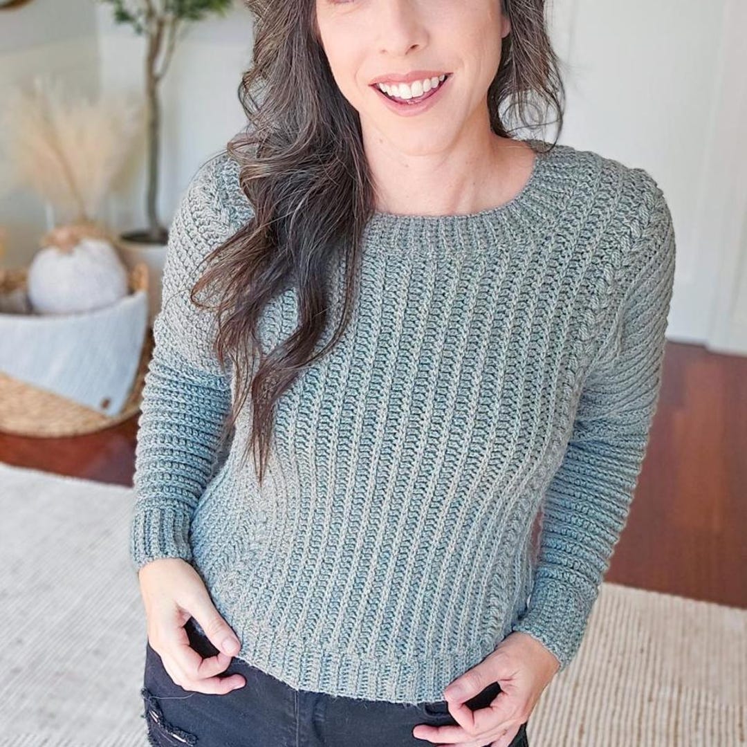 CROCHET PATTERN + VIDEO Autumn Wheat Crochet Sweater Pattern in Sizes ...
