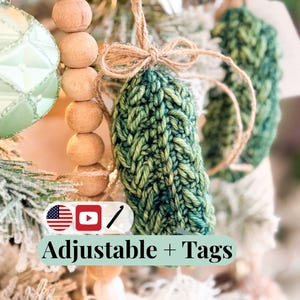 CROCHET PATTERN + VIDEO Wheat Stitch™ Pickle Ornament Crochet Pattern, Includes Printable Tags, Quick & Easy Holiday Decor Gift Crochet