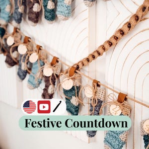 CROCHET PATTERN + VIDEO Wheat Stitch™ Mini Stocking Crochet Pattern, Quick Diy Gift Card Holder, Holiday Mini Stocking Advent Calendar Easy