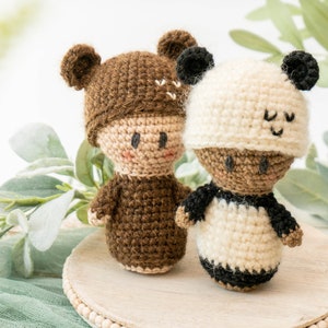 CROCHET PATTERN Cute Amigurumi Bear Crochet Doll Pattern, Crochet Pattern + Video Tutorial, Panda, Teddy or Polar Bear Options