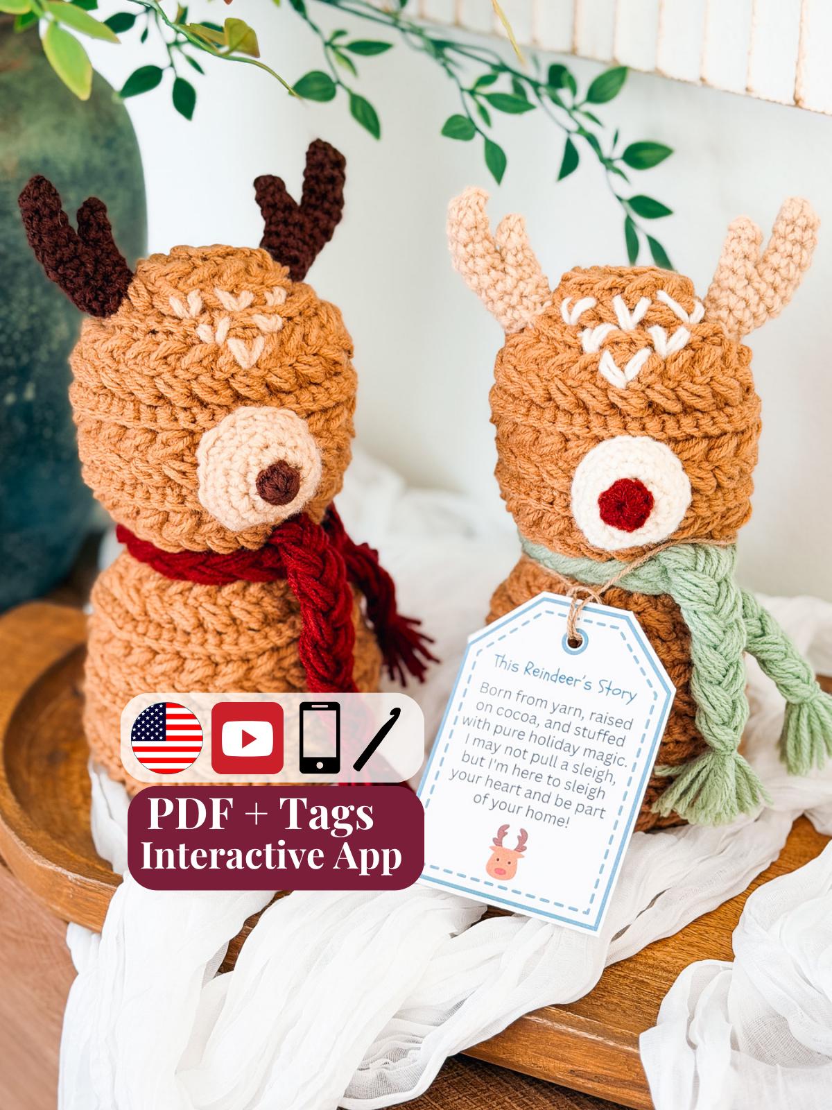 40 Reindeer Crochet Patterns: Add Homemade Warmth to Your Holiday Decor 36 Crochet Pattern + Video Wheat Stitch Reindeer Textured