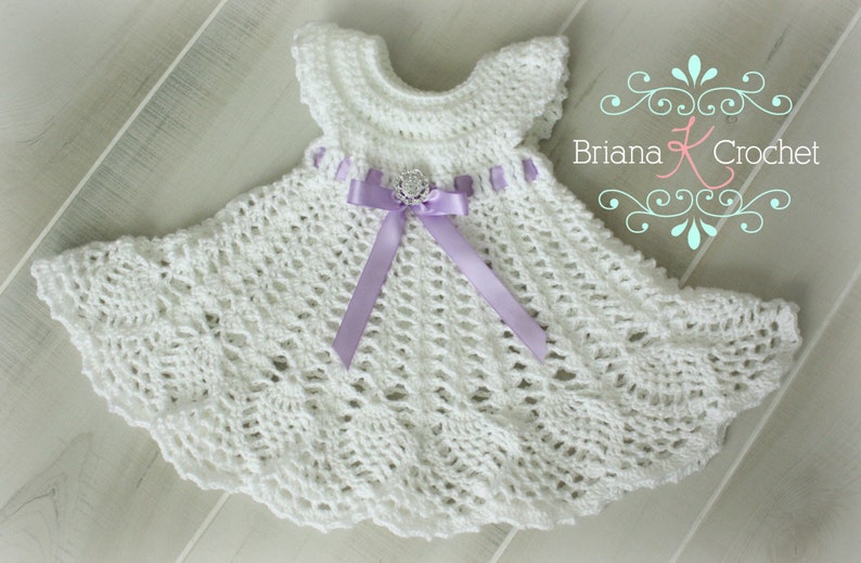 Sophia Heirloom Dress Crochet Pattern, Newborn to 3 months, Baptism, Blessing, Baby Gift, Beautiful Baby Dress image 7