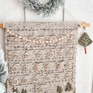 Christmas Crochet Advent Calendar Pattern with Video Tutorial. Count Down To Christmas Cute Pine Christmas Tree. Plus, Holiday Gift Tags image 9