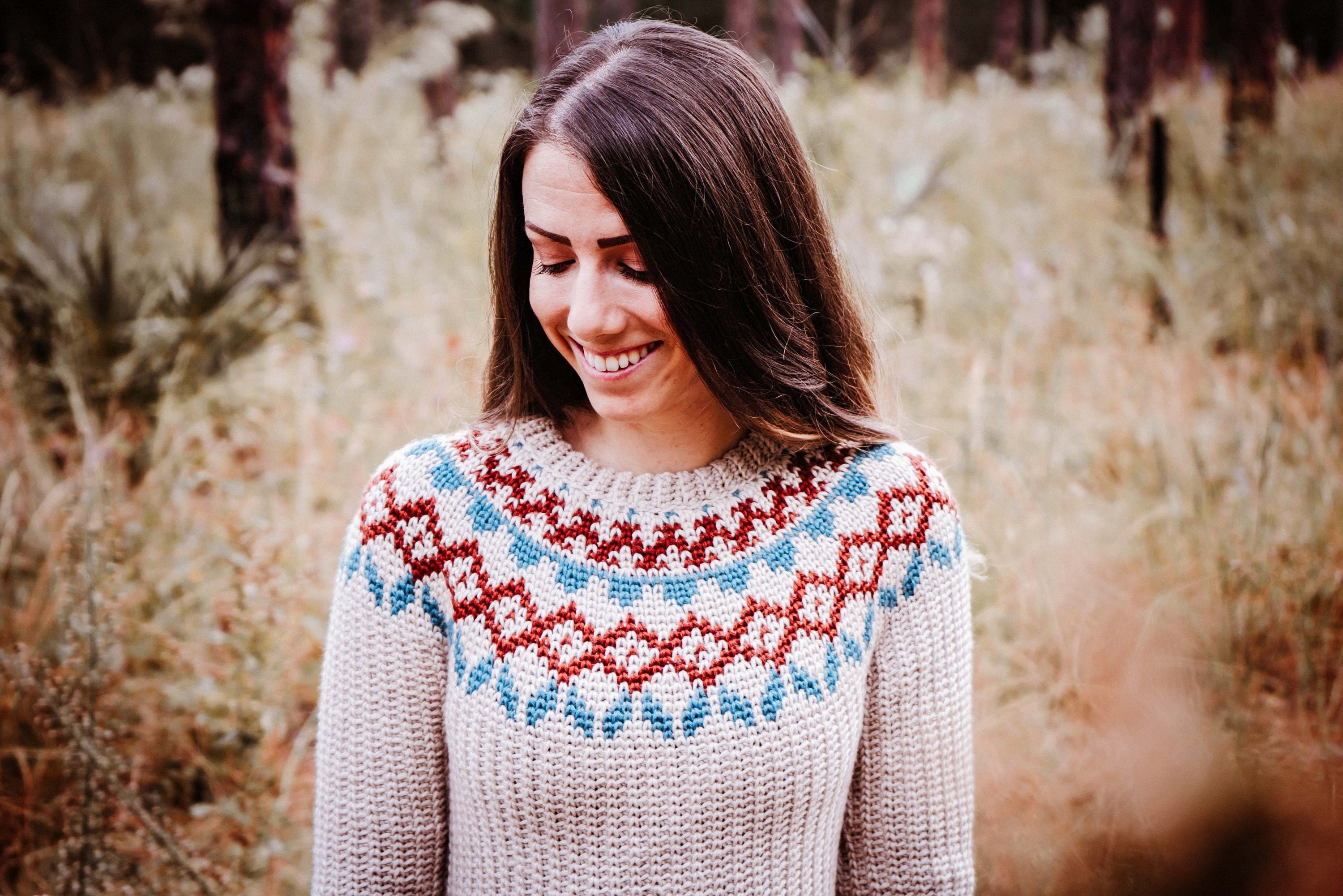 CROCHET PATTERN + VIDEO Arizona Fair Isle Crochet Sweater Dress