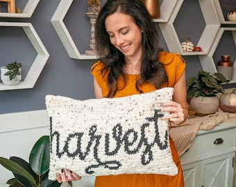 Harvest Fall Crochet Pillow Cover Home Decor, Instant Download PDF Pattern, Includes Chart, Holiday Fall Decor Crochet Pattern