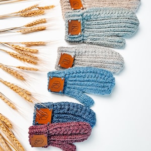 CROCHET PATTERN + VIDEO Autumn Wheat Crochet Mittens in 6 Sizes Newborn to Adult Easy Crochet Pattern & Beginner Friendly - Crocheted Flat