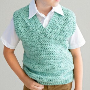 Heatherly Crochet Vest Instant Download PDF Pattern, Child Adult sizes, Crochet Pattern, Video Tutorial image 6