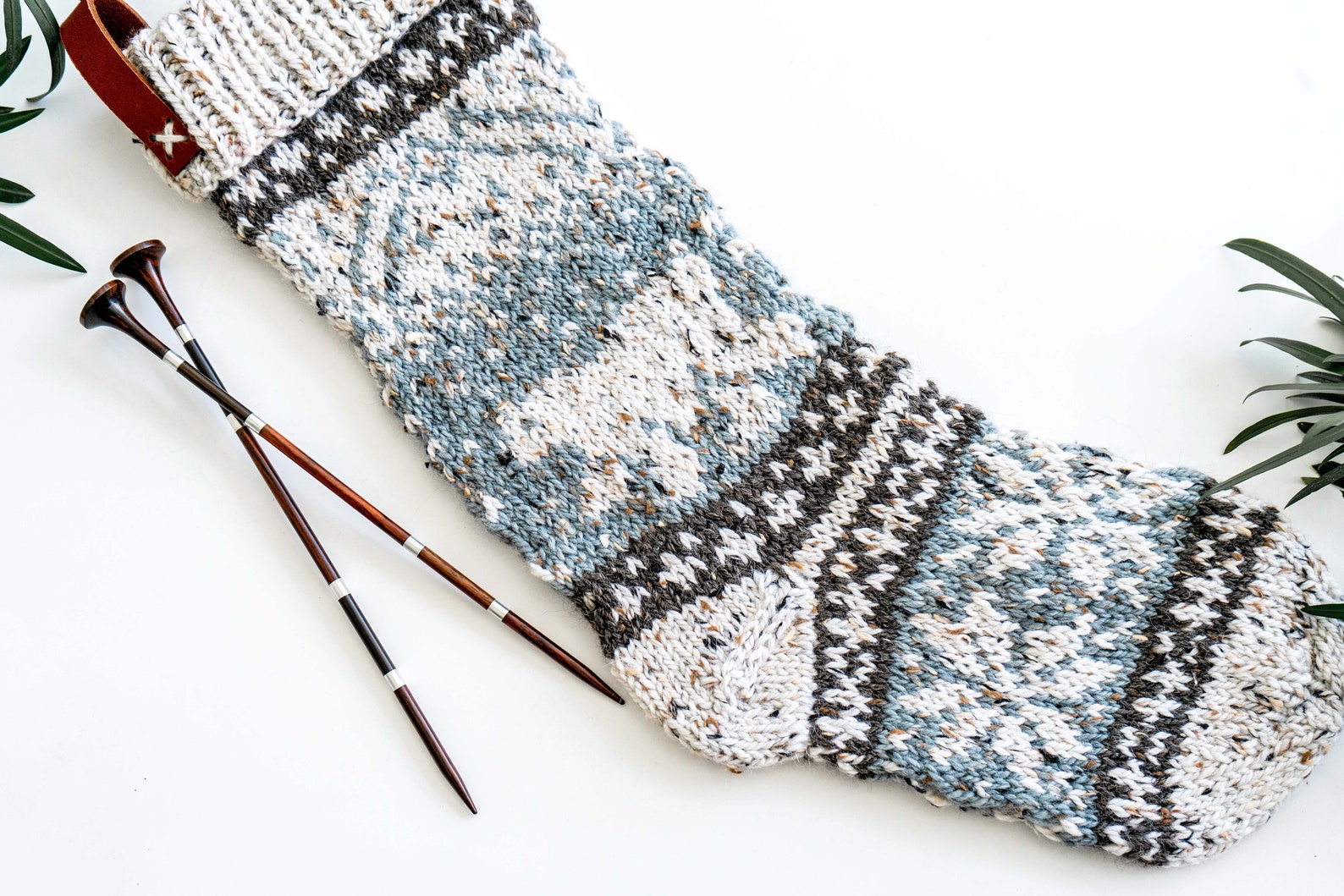 KNIT PATTERN Polar Bear Stroll Knit Stocking Pattern With Knit Charts ...