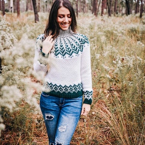 Cozy Fair Isle Crochet Sweater Pattern with Video Tutorial & Charts, XS to 5X Sizes image 4