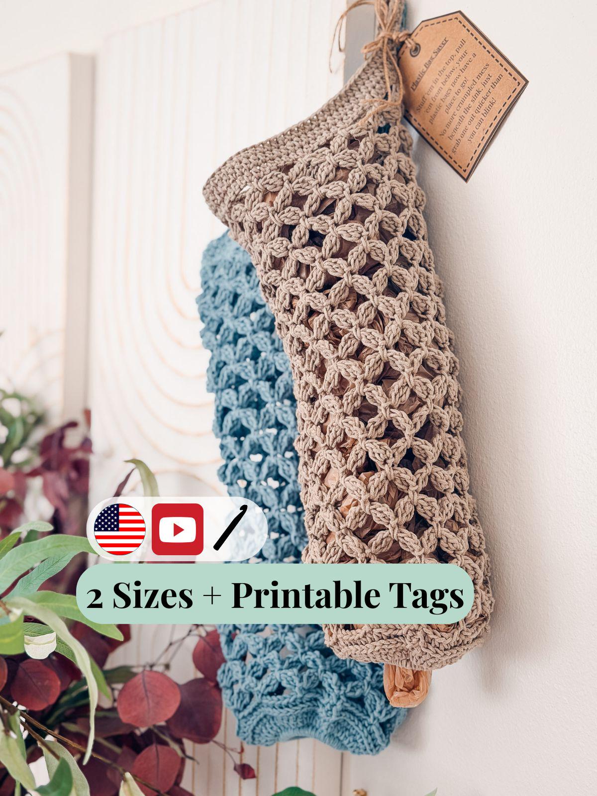 40 Beautiful Circle Crochet Patterns To Make For Your Home 22 Crochet Pattern + Video Circle Leaf Plastic Bag Holder