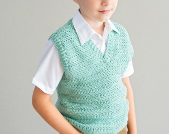 CROCHET PATTERN + VIDEO Heatherly Crochet Vest Instant Download Pdf Pattern, Child- Adult sizes, Crochet Pattern