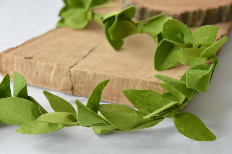 Felt Greenery 8 Feet Etsy