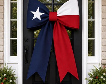 Texas flagginspirerad rosett