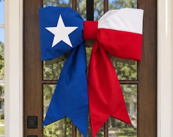 Texas dörrrosett | Stor Lone Star-flagga dekoration till ytterdörren