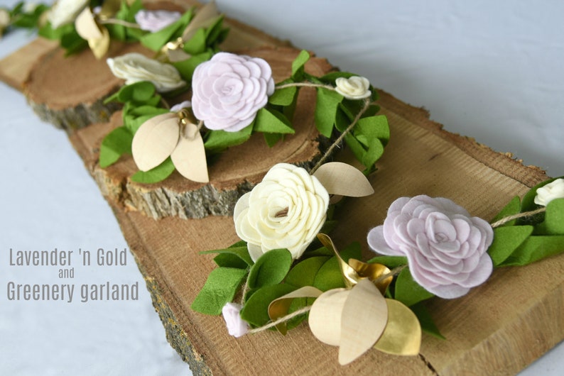 Felt Greenery 8 Feet Etsy