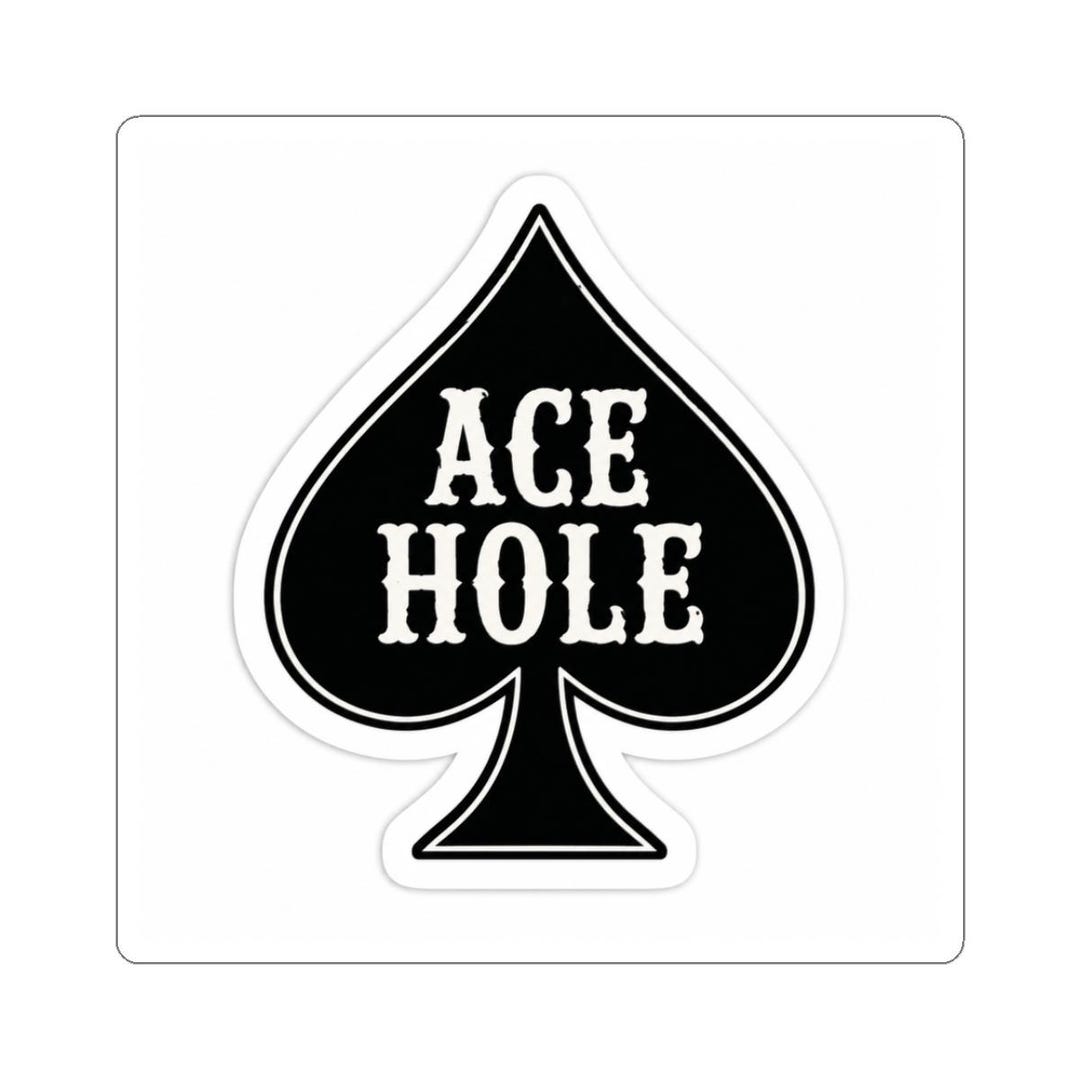 Ace Hole Spade Sticker | Kiss-cut Vinyl Sticker, Black Spade Design - Etsy