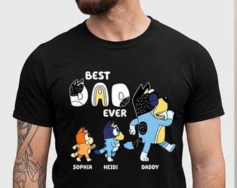 Blue Dog Dad PNG, Personalized Dad Ever Sublimation Design (Instant Download)