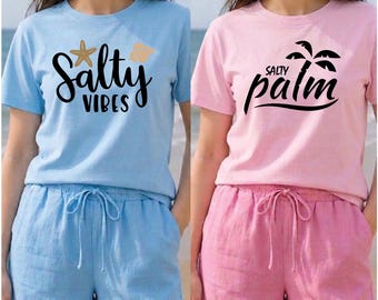 Salty Summer Vibes SVG Bundle | Beach Palm Tree PNG (Digital Download)